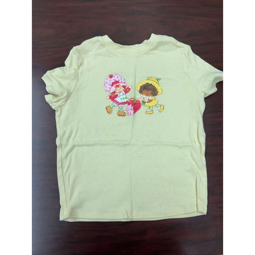 Strawberry Shortcake Girls Yellow Graphic Tee Size Medium